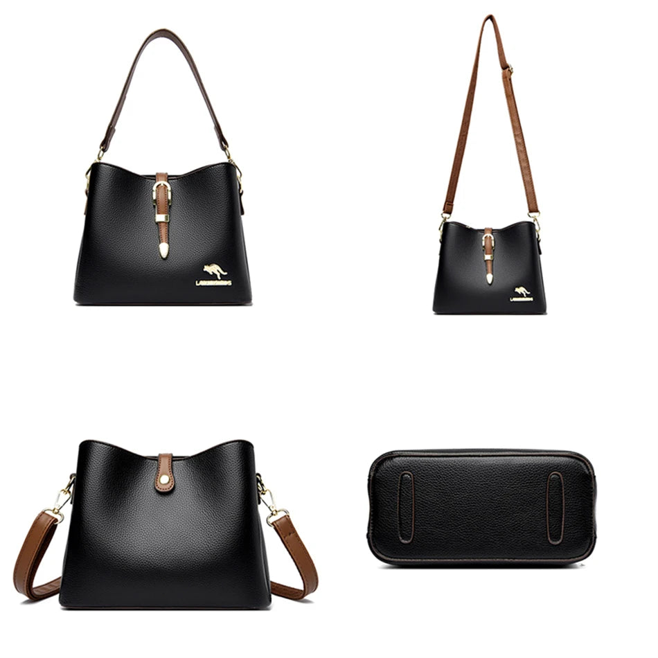 Fashion High Quality Leather Female Shoulder Messenger Bag