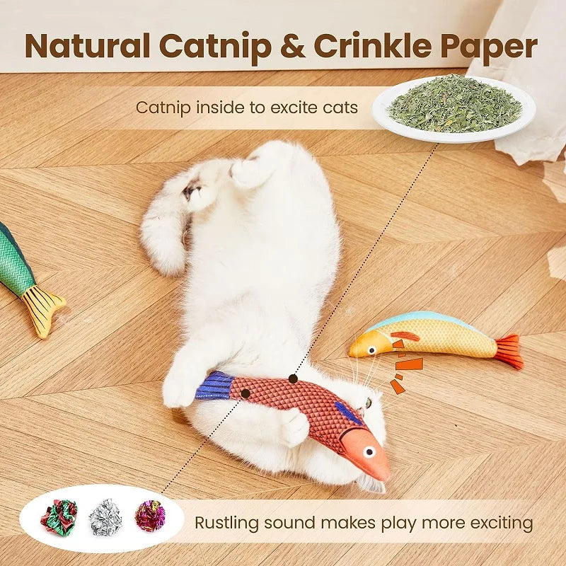 Cat Toy Catnip 3D Simulation Fish Goldfish