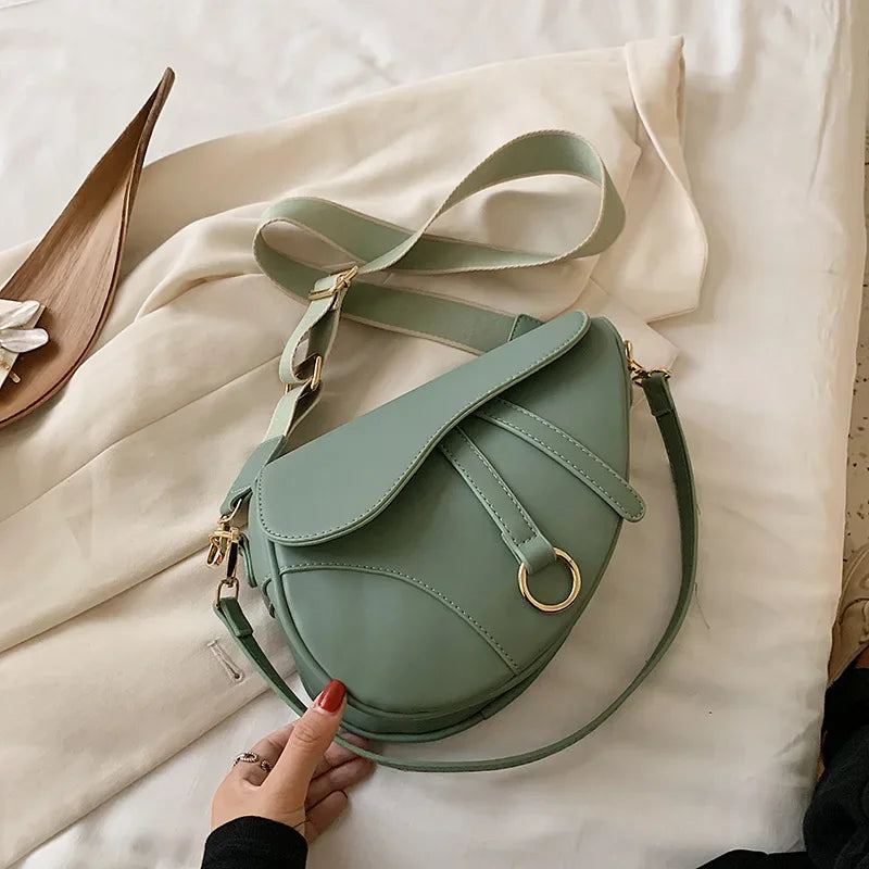 Luxurious Design Personalized Women's Bag Retro Solid Color Handbag