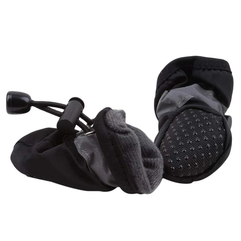 4pcs Antiskid Puppy Shoes Waterproof Winter Pet Dog Anti-slip Rain Snow Boots Footwear Thick Warm For Prewalkers Socks Booties