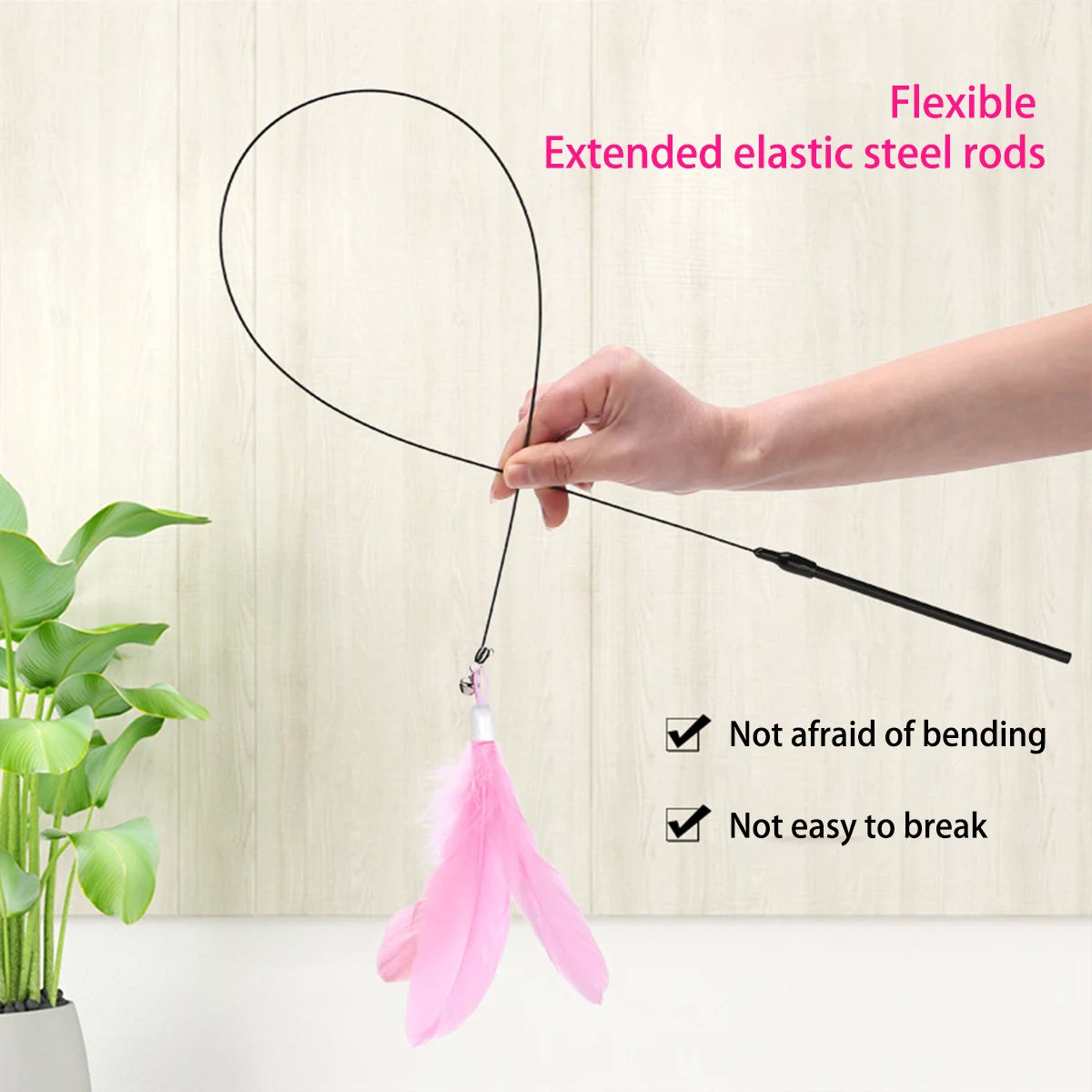 Cat Teaser Indoor Cat Stick , Fun Exercise For Cats And Kittens
