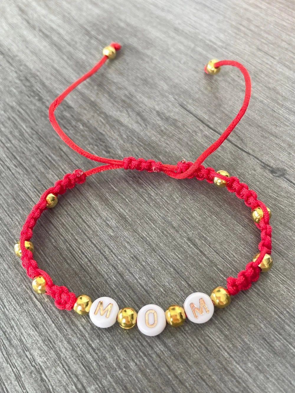 Woven Embroidery Bracelets Adjustable Bracelet Gift For Super Mom