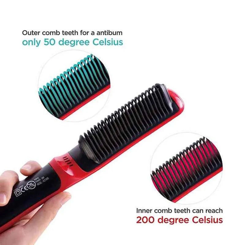 Hair Straightener Professional Quick Heated Anti-Scald Straight &Curler Dual-Use Personal Care Multifunctional Hairstyle Brush