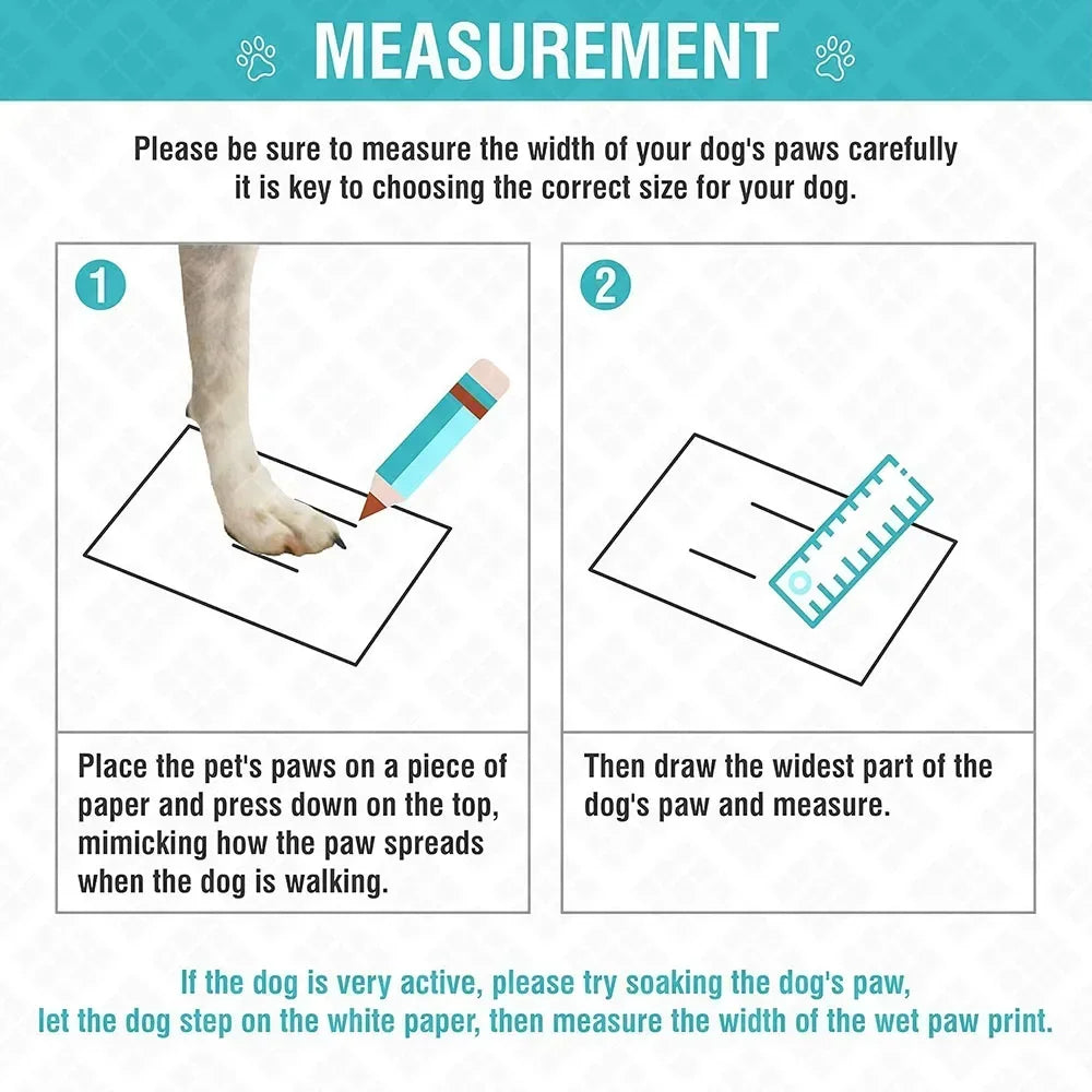 4pcs Dog Shoes Anti-slip
