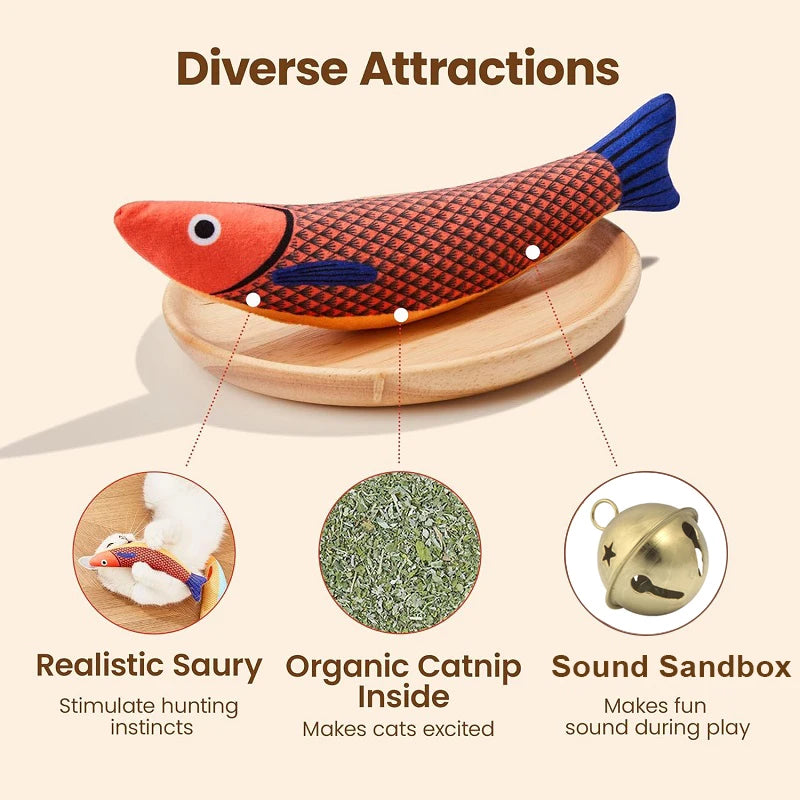 Cat Toy Catnip 3D Simulation Fish Goldfish