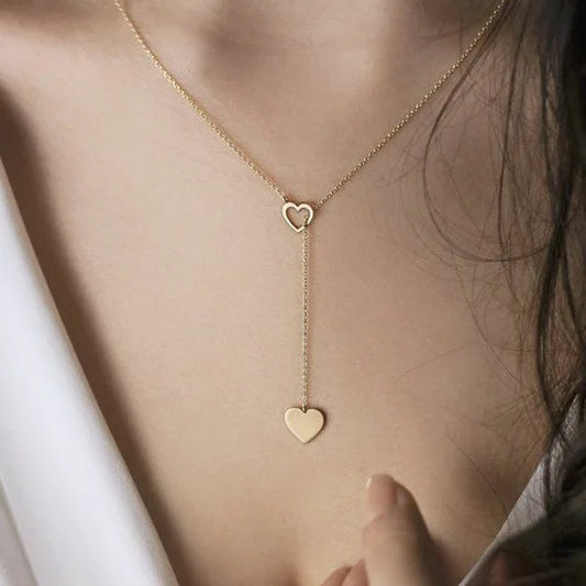 New Peach Heart Love Pendant Women's Y-shaped Necklace