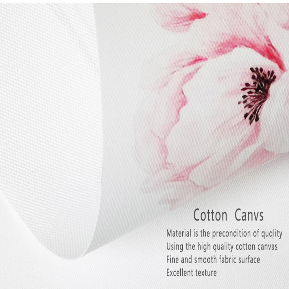 Abstract Pink Peony Flower Canvas Painting Aesthetic Floral Poster Prints Ideal Living Room Bedroom Wall Art Pictures Home Decor