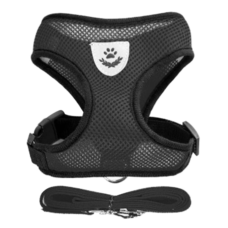 Harness for Small Dogs Cats Adjustable And Leash Set Breathable Vest