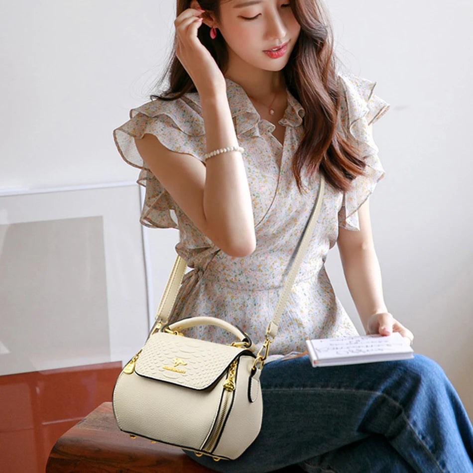 Crocodile Leather Designer Handbag
