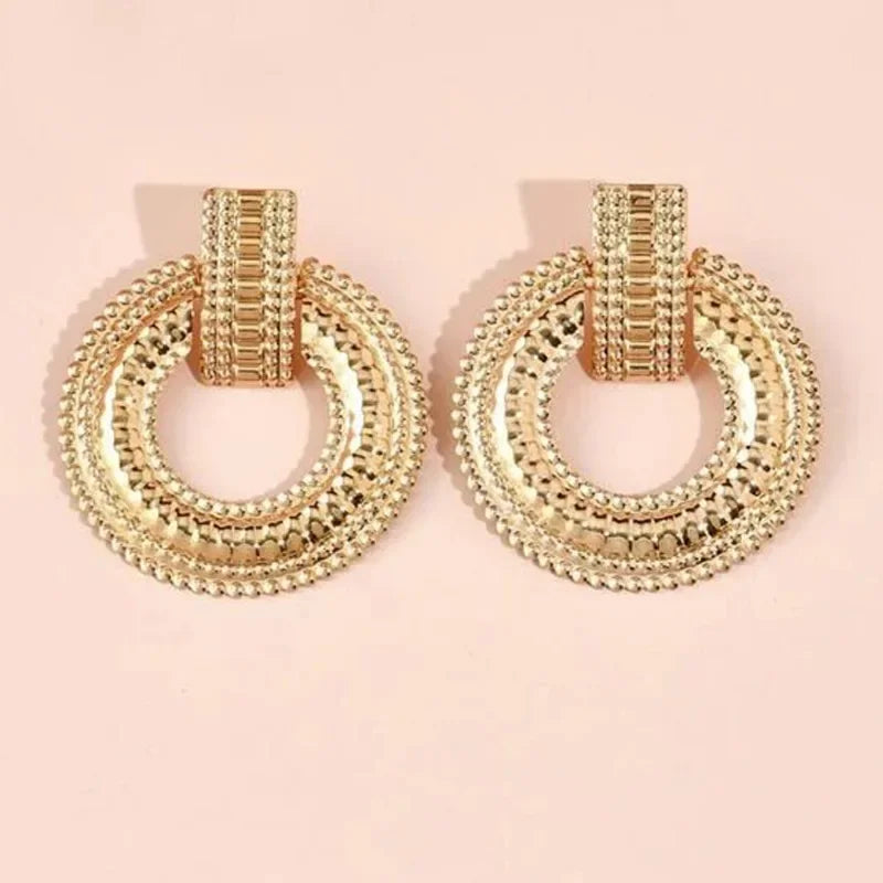 Exquisite Big Circle Hoop Earrings for Women Korean Jewelry