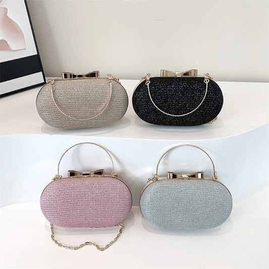 Luxury High Brand Design Women Evening Bag Party Banquet Glitter Bag For Ladies Wedding Clutch Handbag Shoulder Bag Chain Bolsas