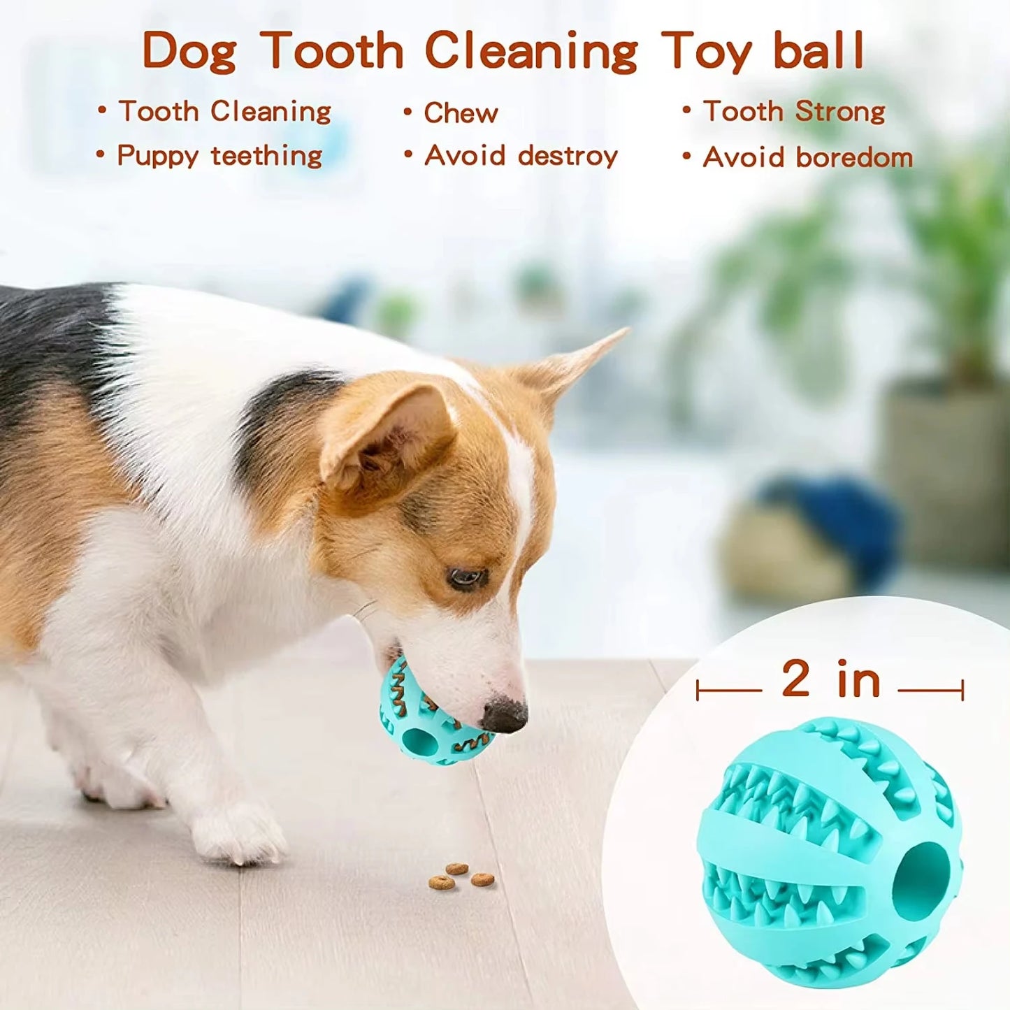Natural Rubber Dog Toys Tooth Cleaning
