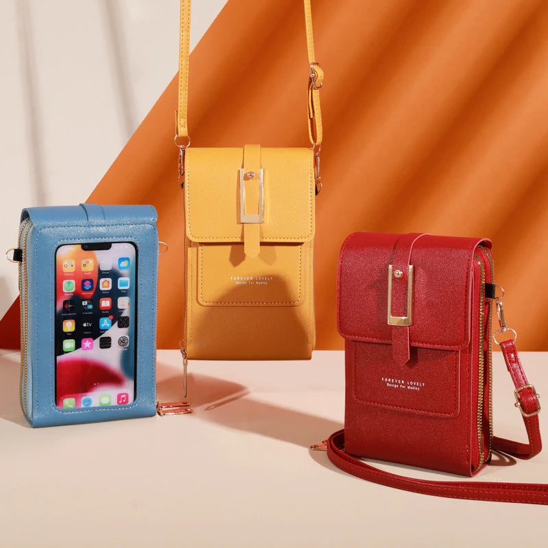 Women's Bag Soft Leather Wallets Cell Phone Purse Fashion Crossbody Shoulder Bags