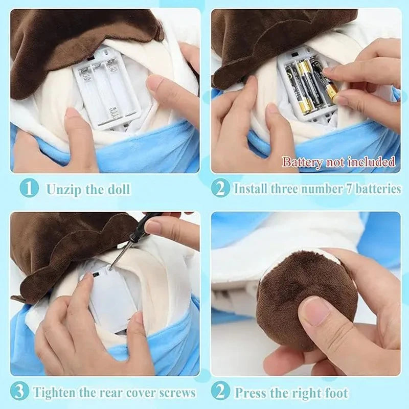 Soothing Breathing Jesus Plush Doll Ornaments Four-gear Adjustment Children Music Sleep Companion , Toy Decoration Gifts