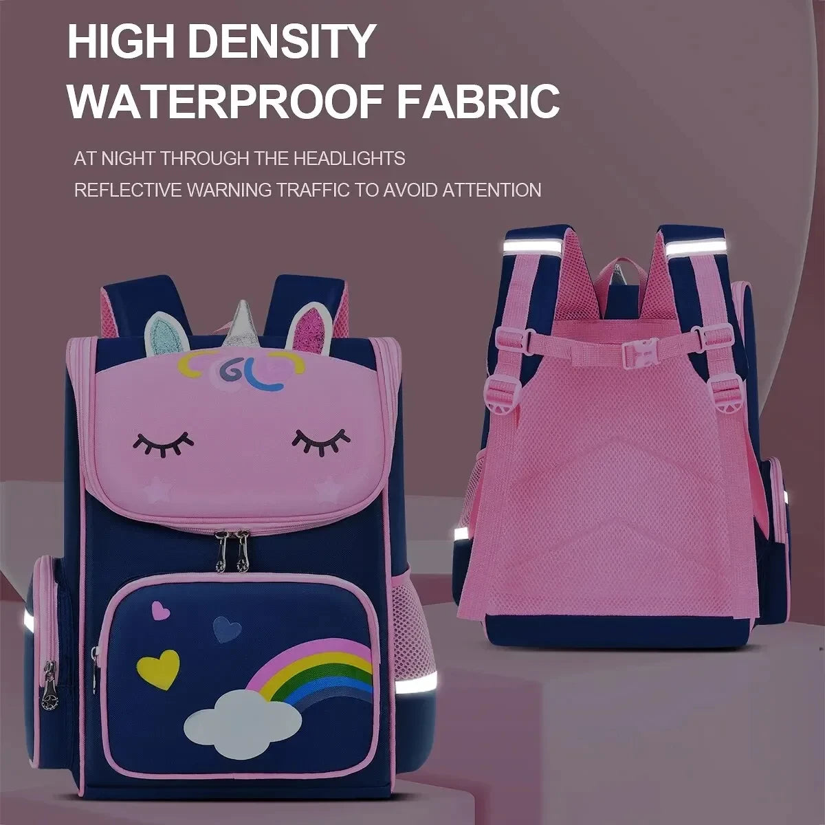 Shoulder Backpacks for Boys and Girls with Cute Unicorn Back To School Oxford Fabric Backpacks Shoulder Bag Cartoon Unicorn Book