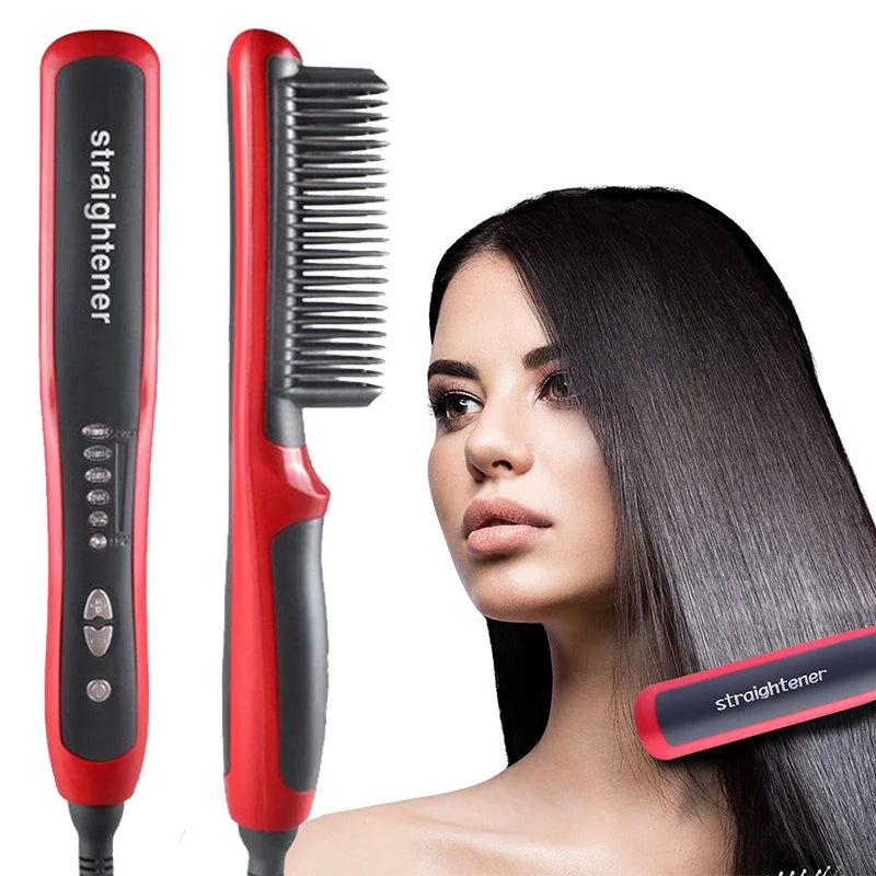 Hair Straightener Professional Quick Heated  Anti-Scald Straight &Curler Dual-Use Personal Care Multifunctional Hairstyle Brush