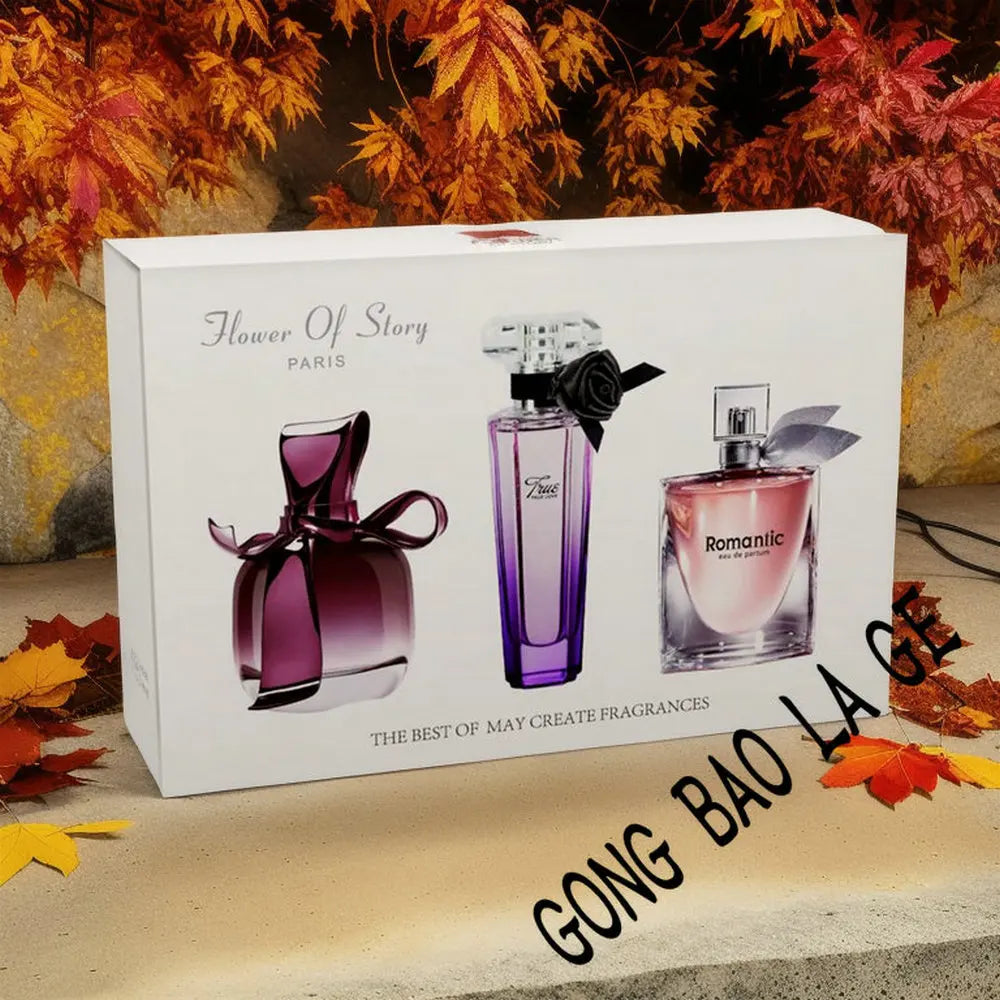 Luxury Brand Women Perfume Gift Box Three Piece Set 80ml