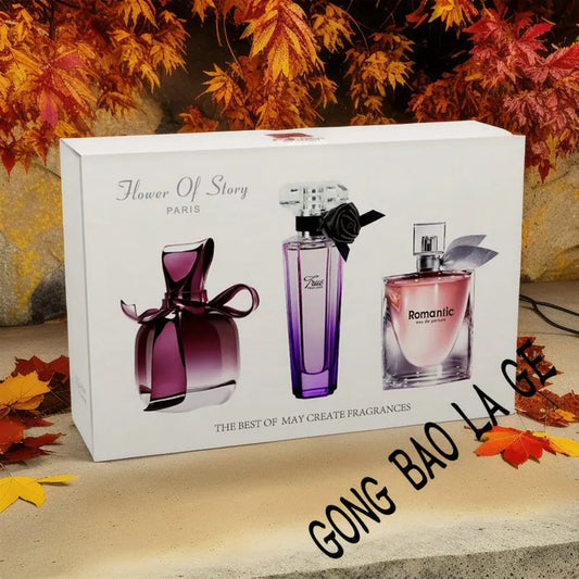 Luxury Brand Women Perfume Gift Box Three Piece Set 80ml