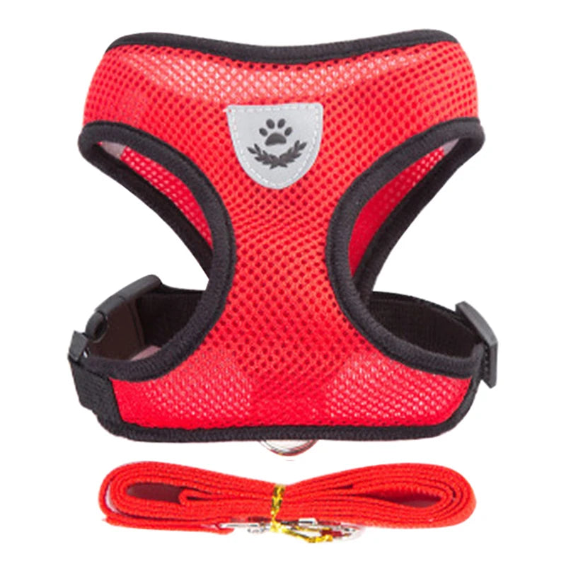 Harness for Small Dogs Cats Adjustable And Leash Set Breathable Vest