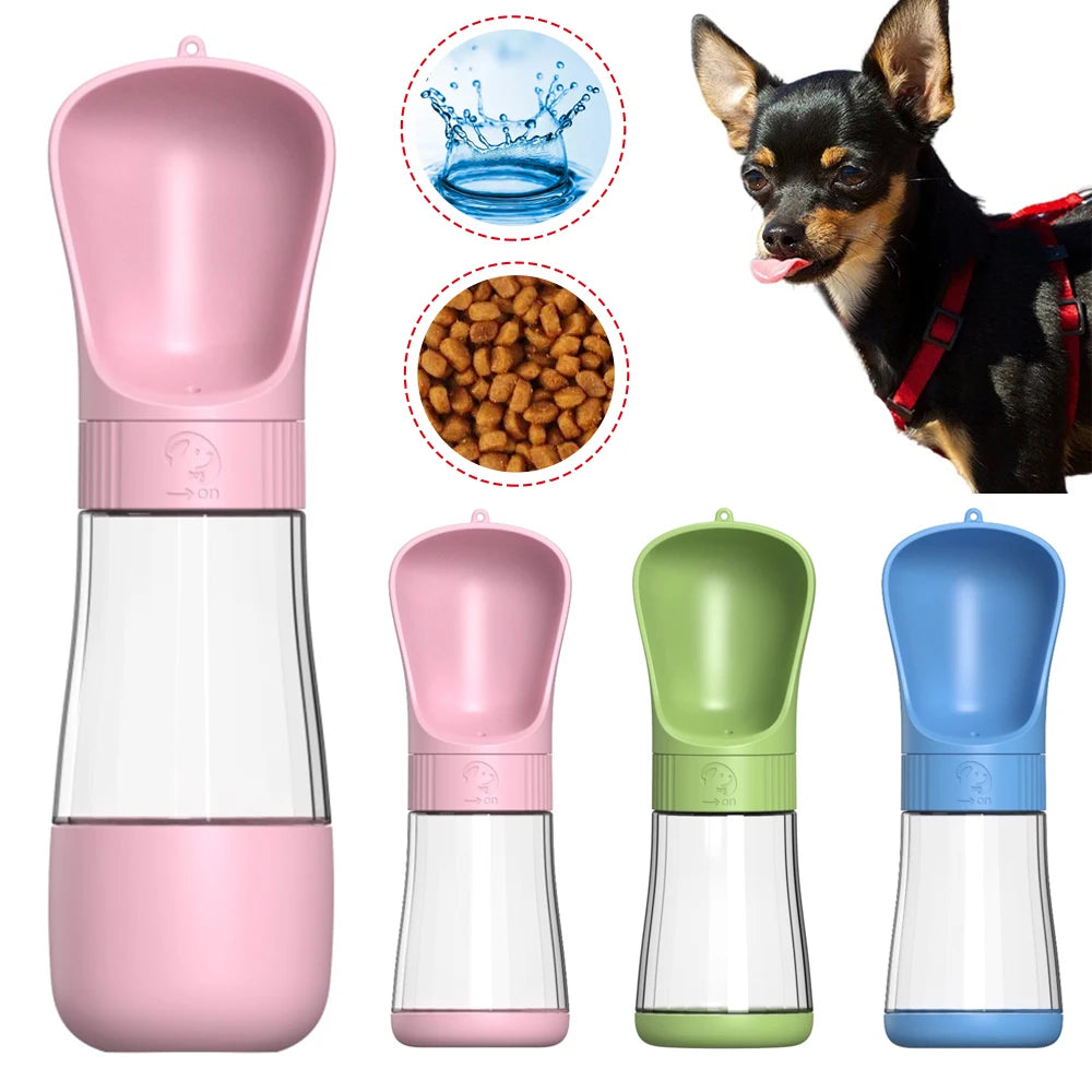 2 In 1 Portable Dog Water Bottle For Small Large Dogs Cats Outdoor Walking Drinking Bowls