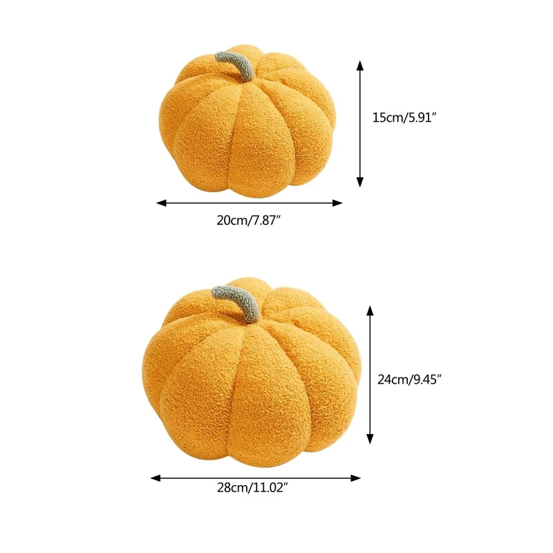 Pumpkin Throw Pillows, Fall Decorative Pumpkin Shaped Pillow Cute 3D Shaped Cushion for Bedroom Sofa