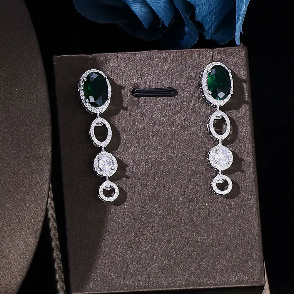 Cubic Zirconia Wedding Jewelry Set Women's