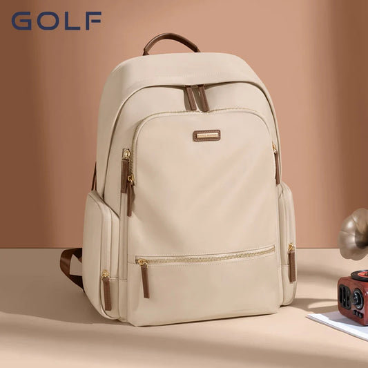 GOLF2024 New Women's Backpack Fashion Contrast Color Computer Backpack Leisure Commuting School Bag Female College Students