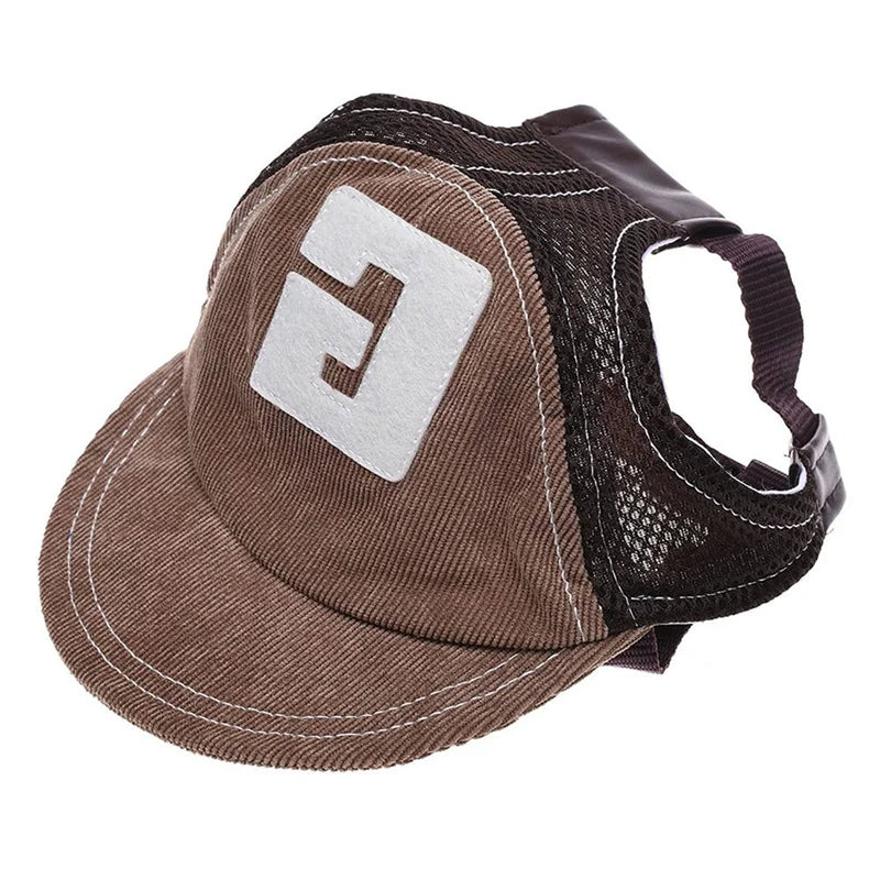 Outdoor Sports Hat with Ear Holes Adjustable for Small and Medium Dog Large Dogs