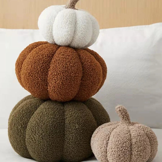 Pumpkin Throw Pillows, Fall Decorative Pumpkin Shaped Pillow Cute 3D Shaped Cushion for Bedroom Sofa