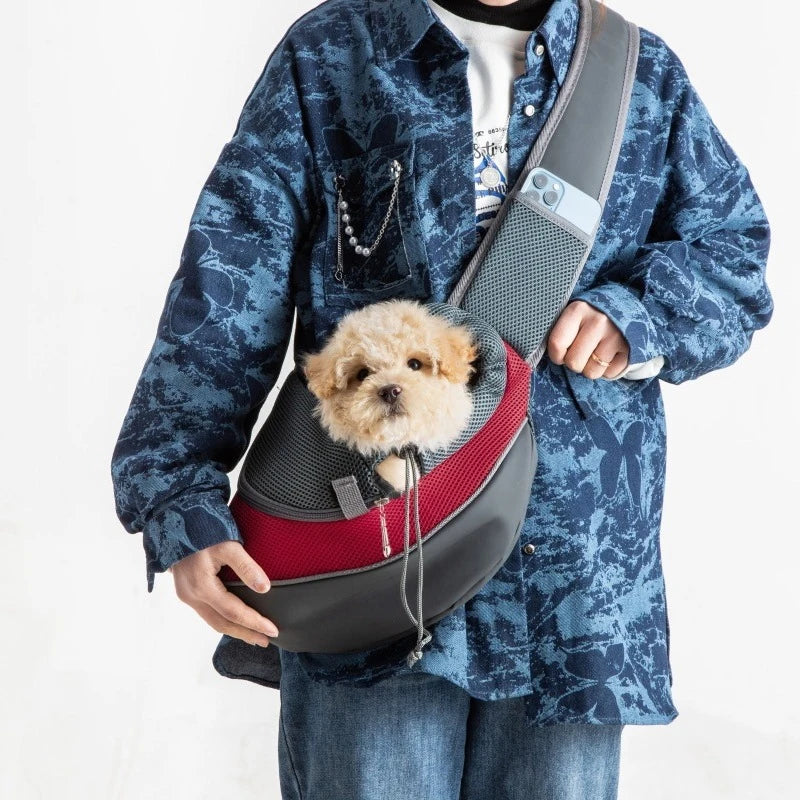 Carrier Backpack Travel Tote Shoulder Bags Mesh Sling Carry Pack Pet Carrying Supplies Crossbody Shoulder Bag