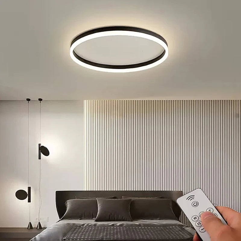 Modern LED Ceiling Lamps Chandelier Lights Living Dining Room Kitchen Bedroom Ceiling Light Simple Round Home Decor Indoor Light