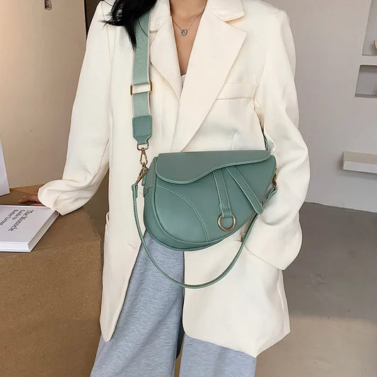 Luxurious Design Personalized Women's Bag Retro Solid Color Handbag