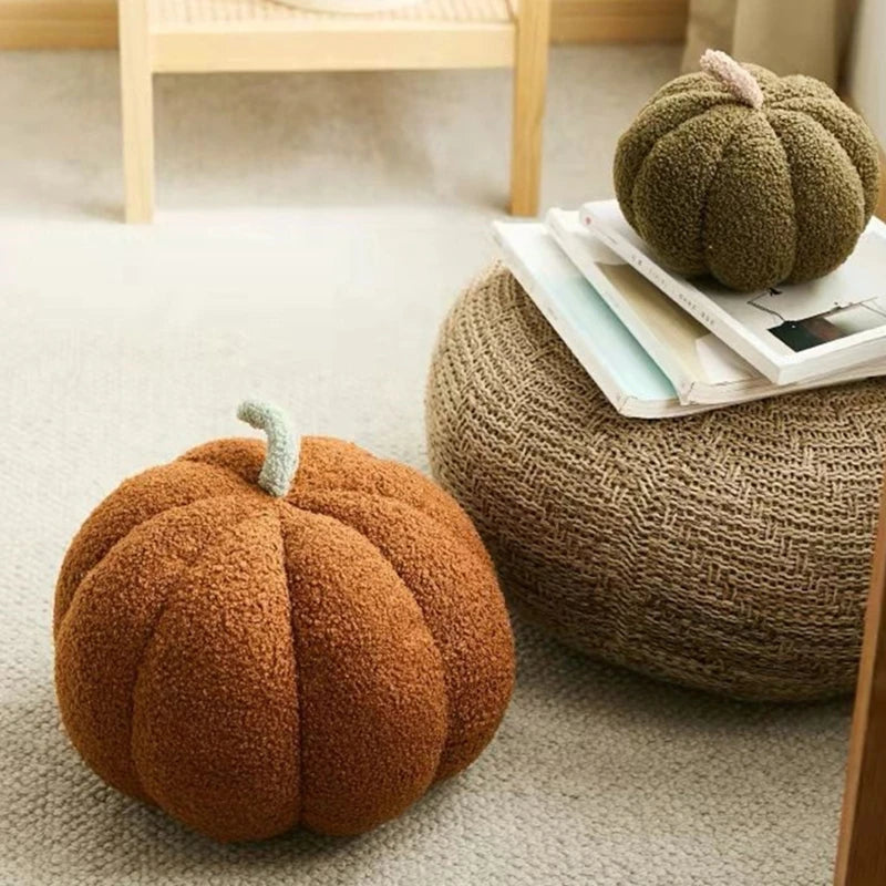 Pumpkin Throw Pillows, Fall Decorative Pumpkin Shaped Pillow Cute 3D Shaped Cushion for Bedroom Sofa