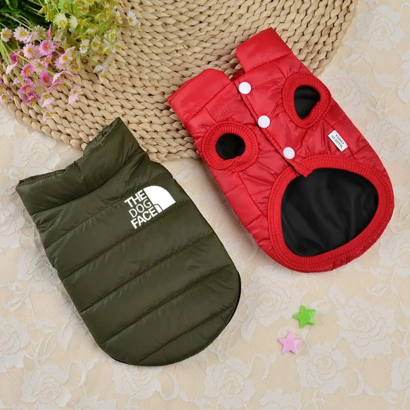 Double Sided Dog Coat Winter Warm Pet Dog Clothes For Small Medium Dogs