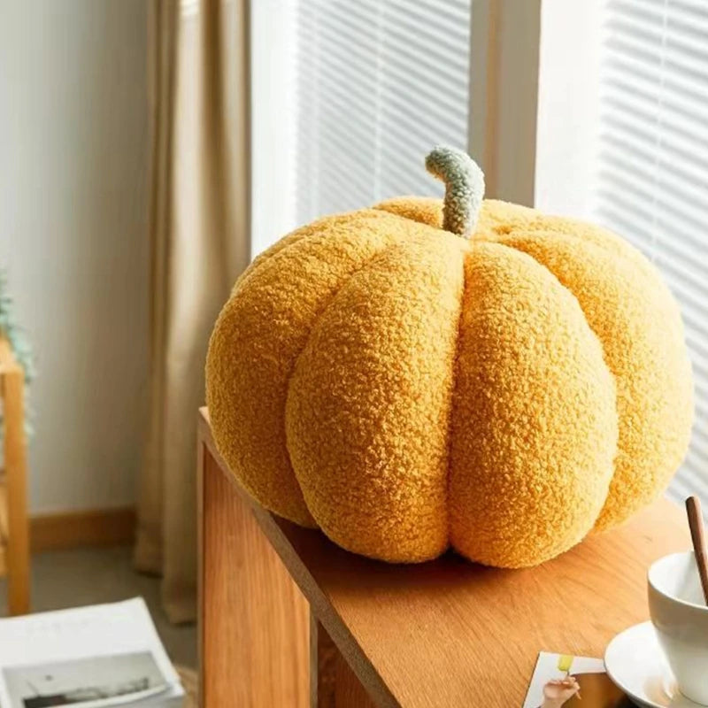 Pumpkin Throw Pillows, Fall Decorative Pumpkin Shaped Pillow Cute 3D Shaped Cushion for Bedroom Sofa