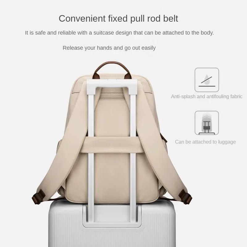 GOLF2024 New Women's Backpack Fashion Contrast Color Computer Backpack Leisure Commuting School Bag Female College Students