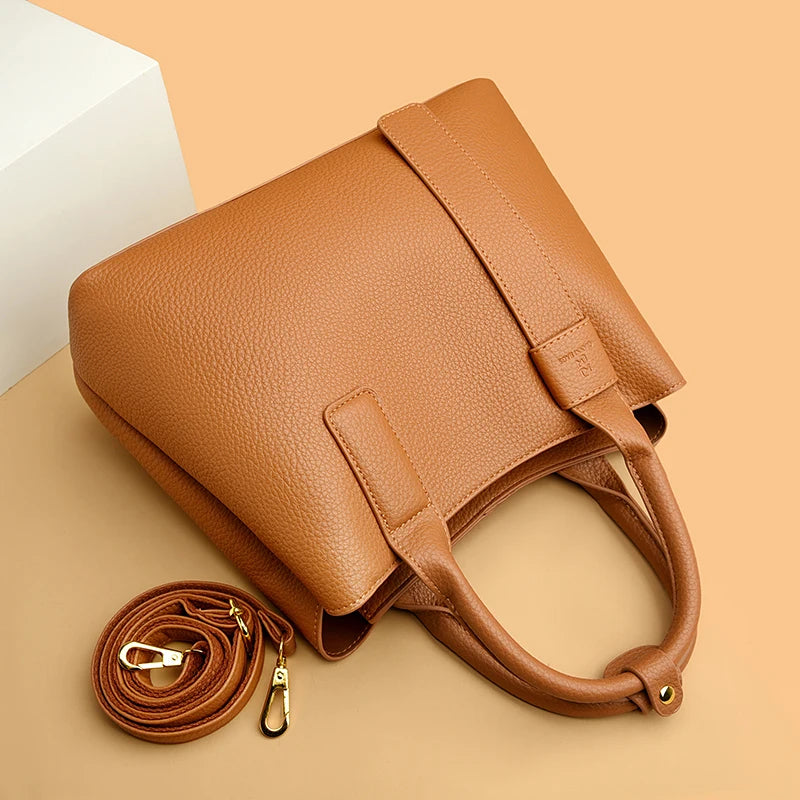 Luxury Designer Handbag Pure Color Big Capacity