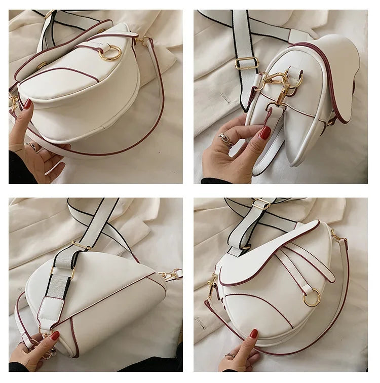 Luxurious Design Personalized Women's Bag Retro Solid Color Handbag