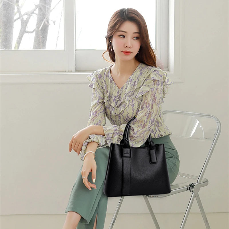 Luxury Designer Handbag Pure Color Big Capacity