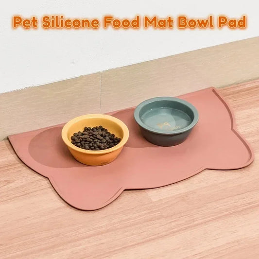 Non-Slip Pet Silicone Food Mat Bowl Pad for Cats Dogs