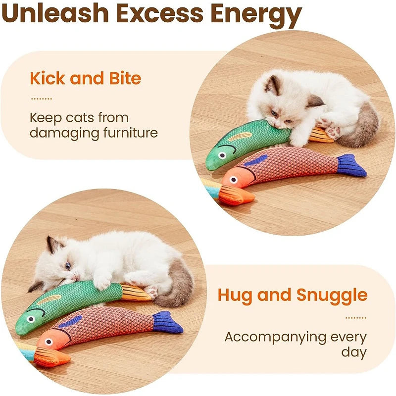 Cat Toy Catnip 3D Simulation Fish Goldfish