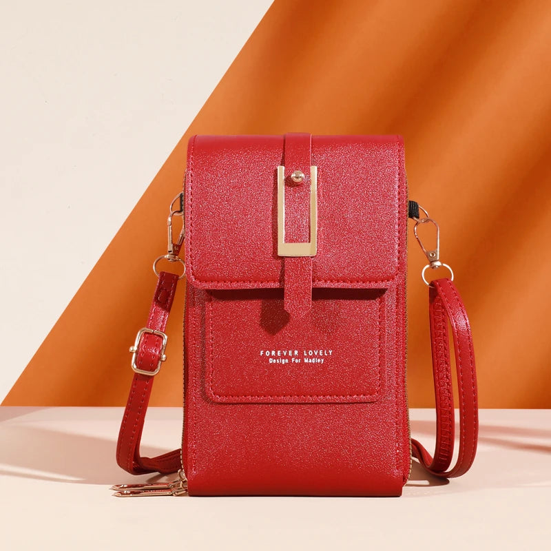 Women's Bag Soft Leather Wallets Cell Phone Purse Fashion Crossbody Shoulder Bags