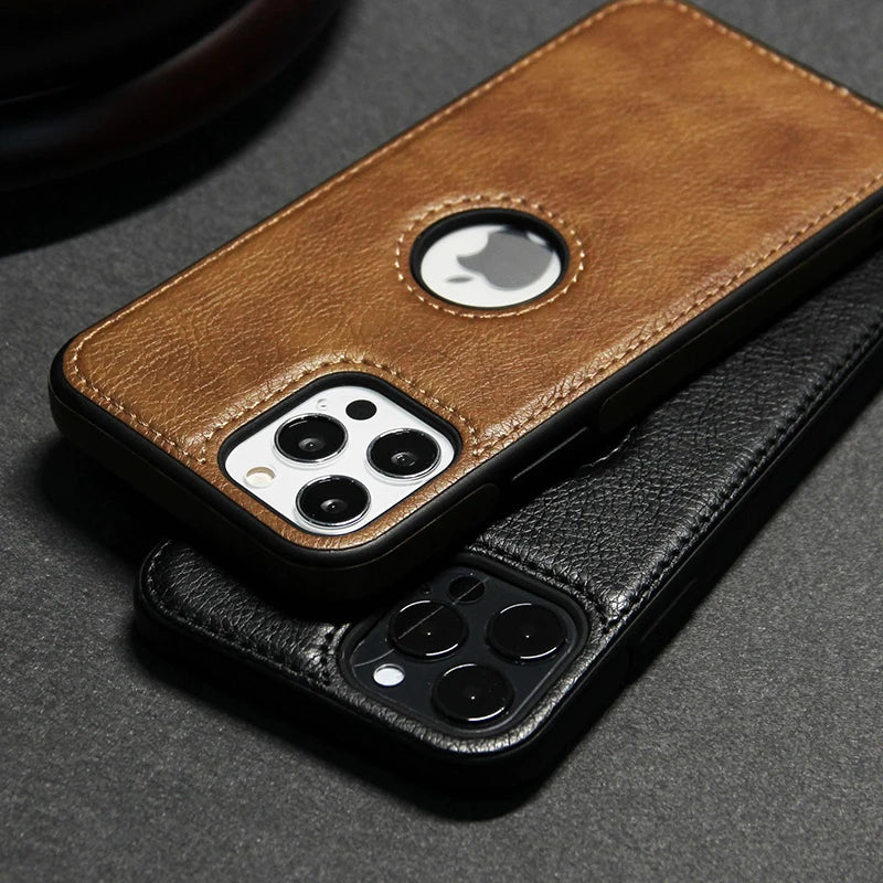 Cell Phone Case High Quality PU Leather  11 12 13 14 15 Pro Max Luxury Business