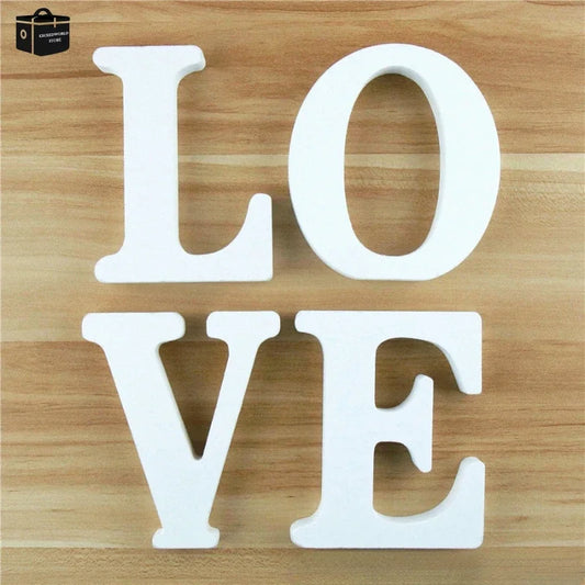 10CM Decorative Letters White Home Decor Birthday Wedding Party Decoration Crafts DIY Personalised Name Design Free Standing