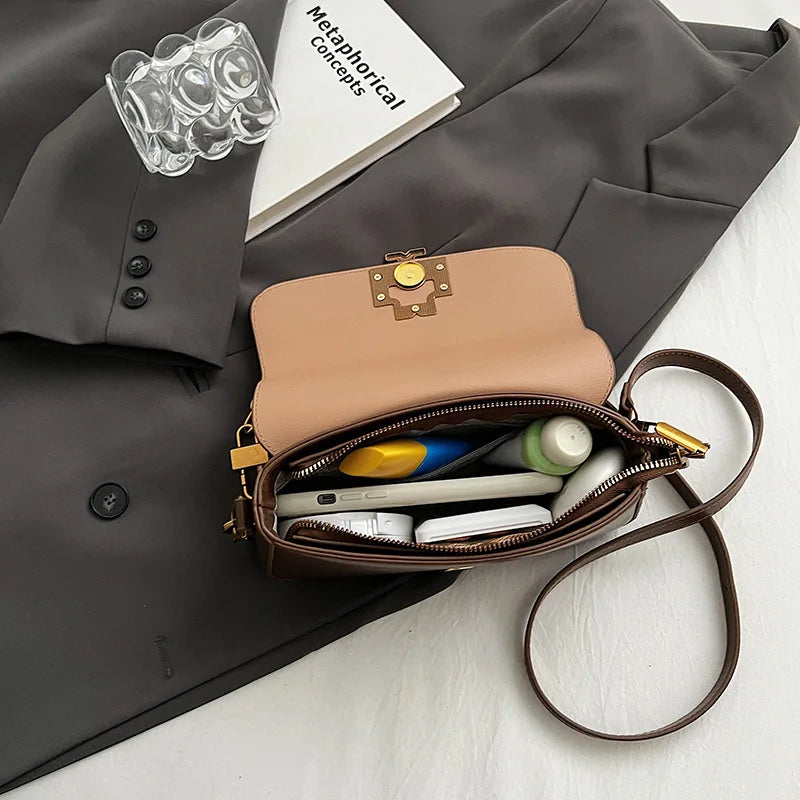 Handbag French Retro Tote Bag Fashion One-Shoulder Diagonal Bag Exquisite High-Quality Portable Small Square Bag Gifts