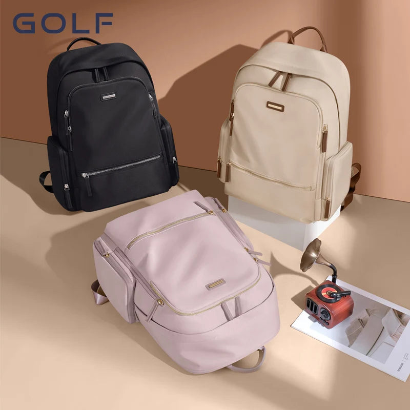 GOLF2024 New Women's Backpack Fashion Contrast Color Computer Backpack Leisure Commuting School Bag Female College Students
