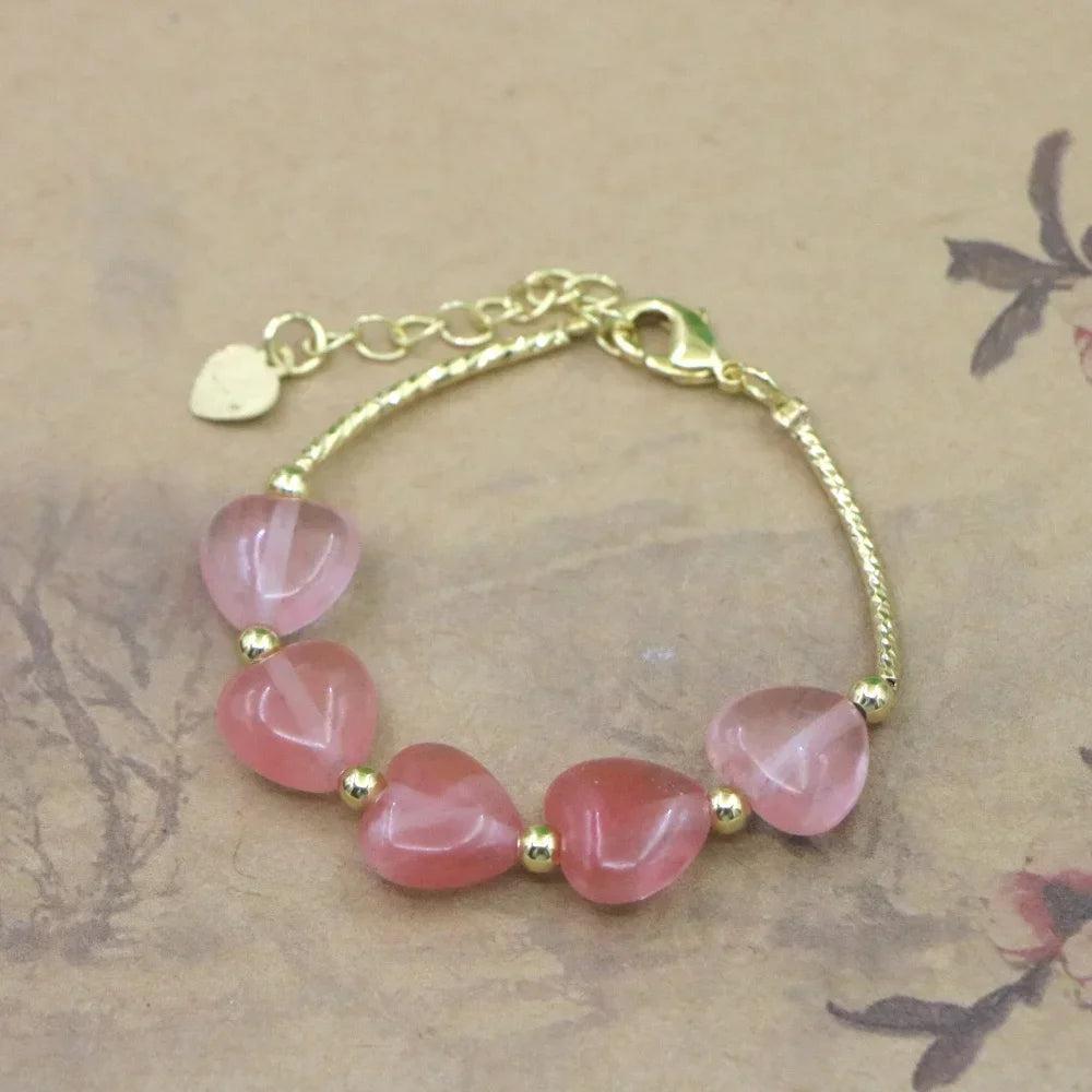 High Quality Natural Stone Bead Bracelet Baby Girls Lobster Clasp Accessories Girls Yoga Wedding Gift Jewelry Charm