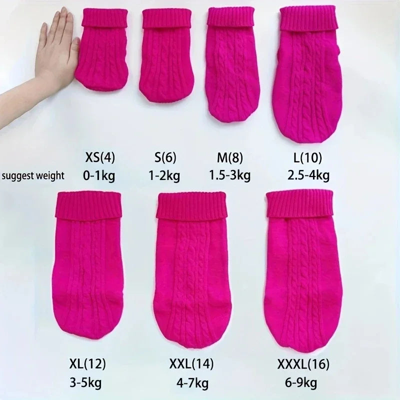 Dog Winter Clothes Knitted Pet Clothes For Small Medium Dogs Chihuahua Puppy