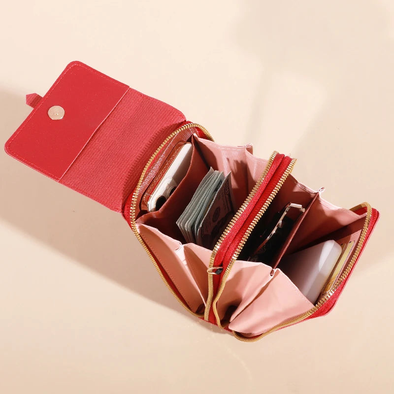 Women's Bag Soft Leather Wallets Cell Phone Purse Fashion Crossbody Shoulder Bags