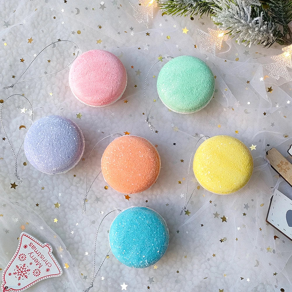 6pcs Christmas Macaron Biscuit Donut Shapes